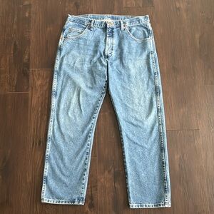 WRANGLER MENS JEANS 36 x 30 DENIM RELAXED STRAIGHT LEG RUGGED